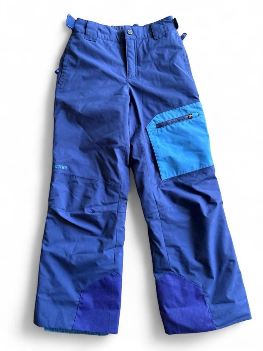 Marmot Royal and Light-Blue Kids Ski Pants